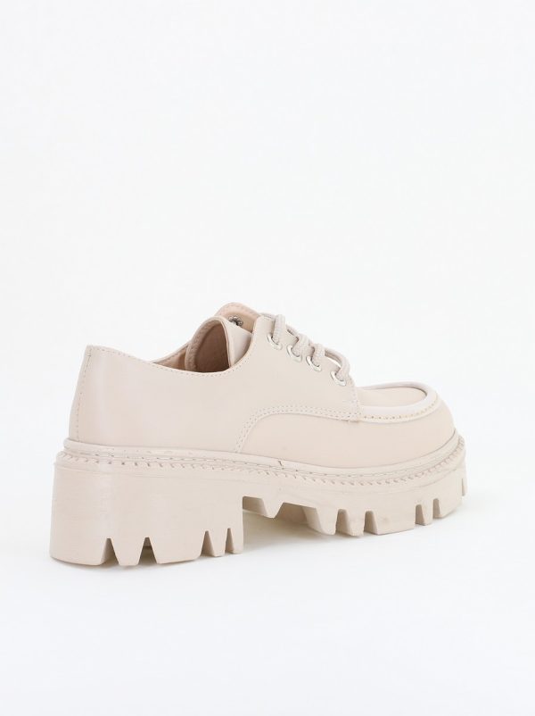 Mocasini Dama tapla groasa cu sireturi Bej (BS02002AY2310249) 121