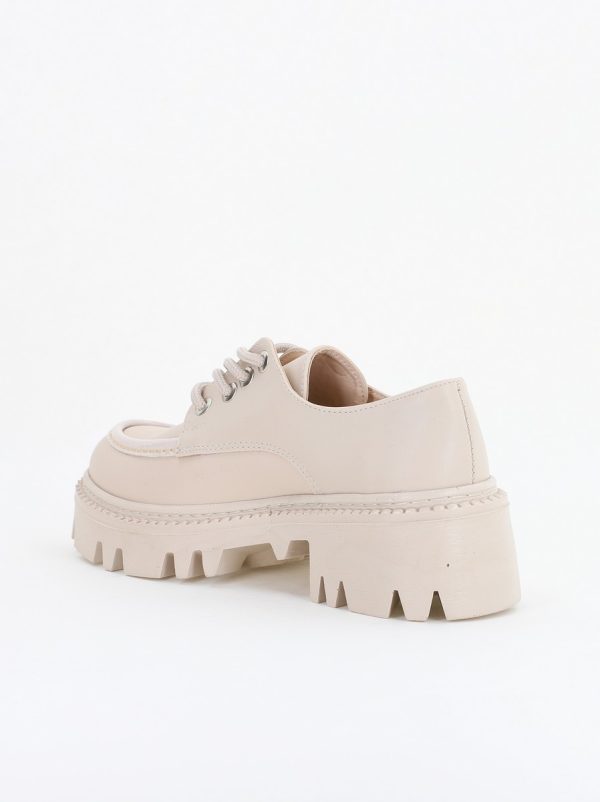 Mocasini Dama tapla groasa cu sireturi Bej (BS02002AY2310249) 122