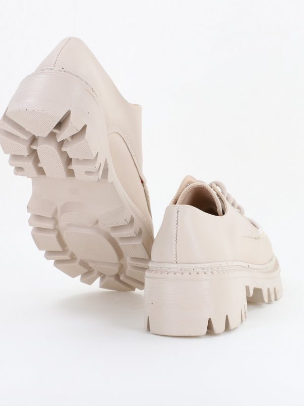 Mocasini Dama tapla groasa cu sireturi Bej (BS02002AY2310249) 119
