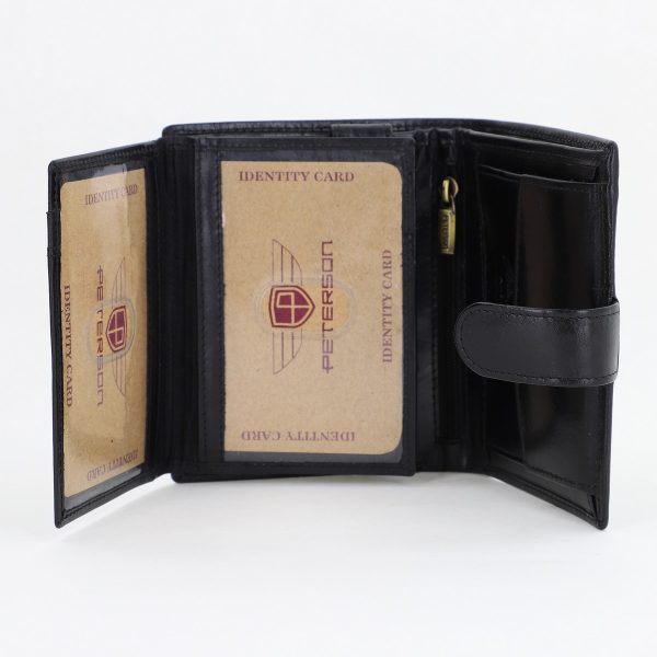 Portofel din Piele Naturală Barbati, Protecție RFID Negru - Peterson BSP22309P2312835 120