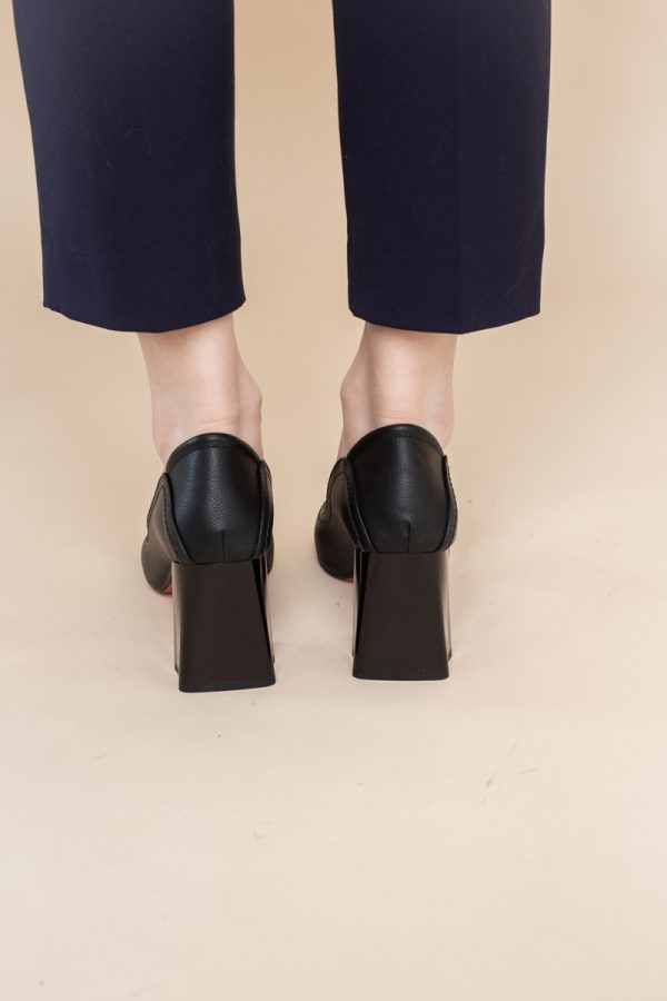 Pantofi Dama Toc Piele Ecologica negru mat (BS2001D2401606) 123