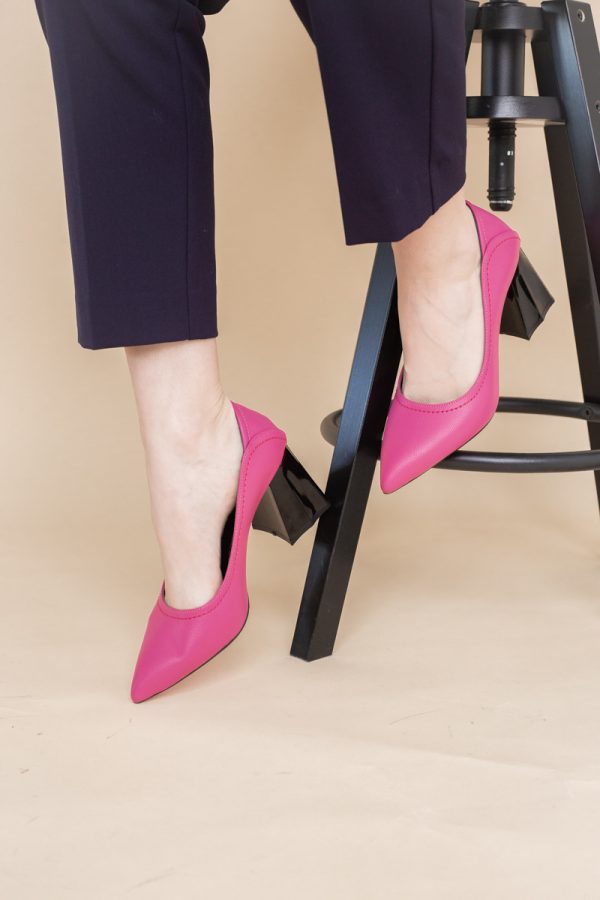 Pantofi Dama Toc Piele Ecologica fuchsia (BS2001D2401613) 125
