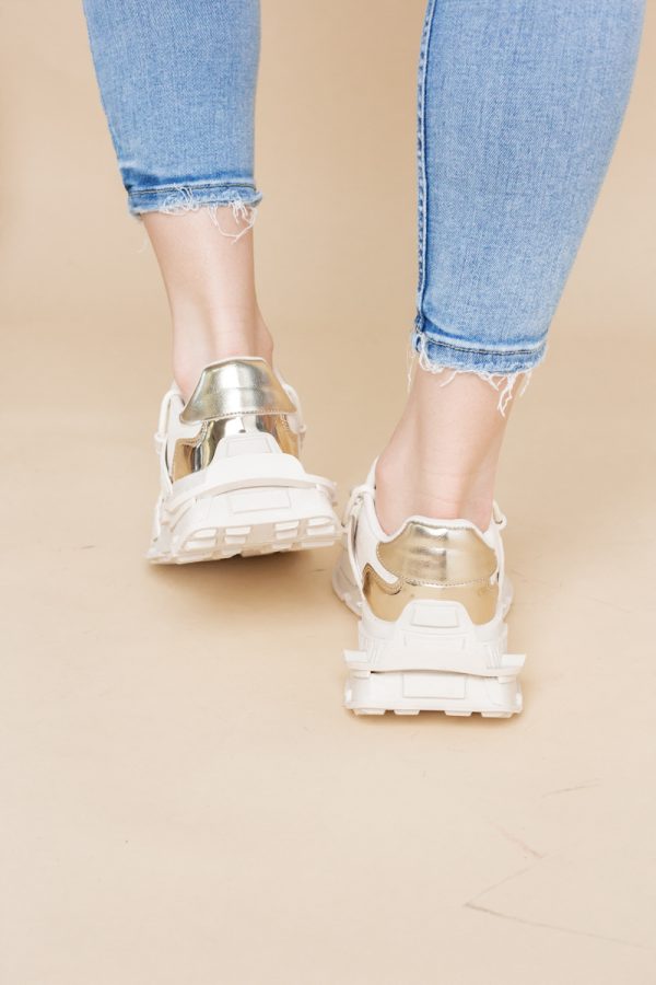 Pantofi sport damă cu elemente design reflectorizante Bej (BS302EV2401623) 123