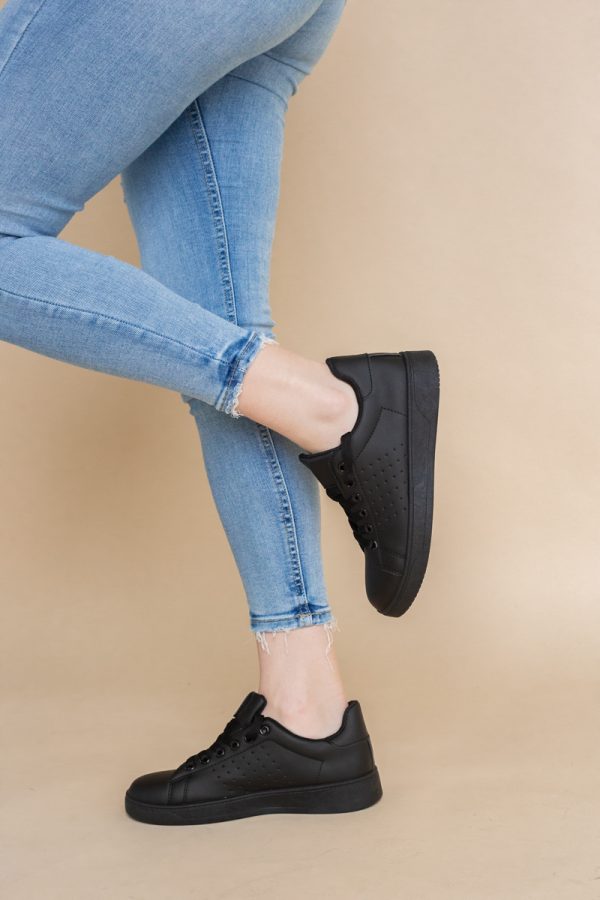 Pantofi damă sport casual piele ecologică Negru (BS311EV2401653) 123