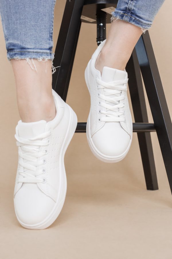 Pantofi damă sport casual piele ecologică Alb (BS311EV2401654) 121