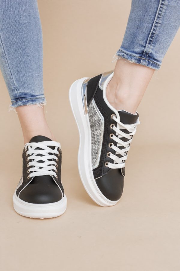 Pantofi damă sport casual piele ecologică Negru (BS329EV2401644) 119