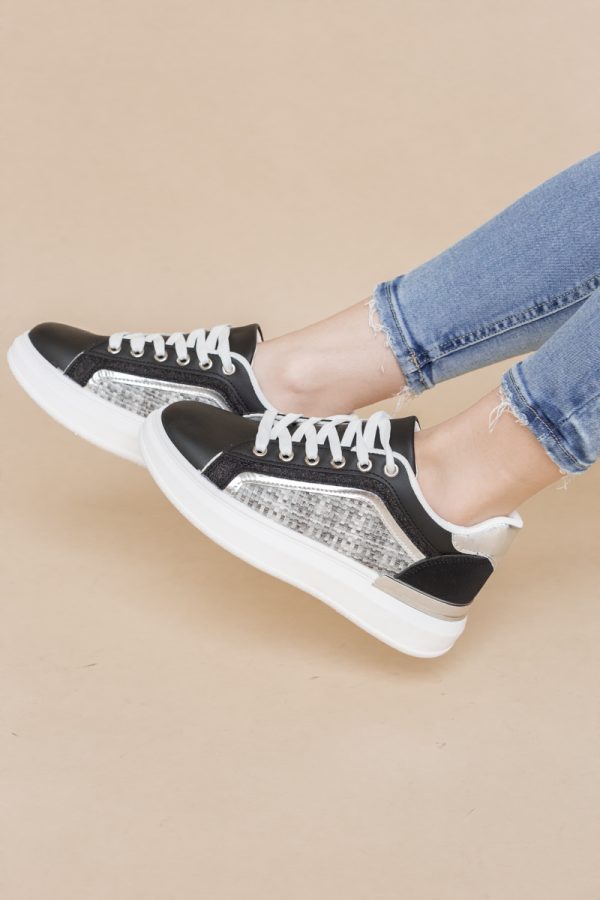 Pantofi damă sport casual piele ecologică Negru (BS329EV2401644) 121
