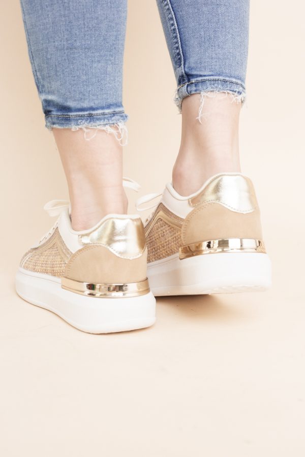 Pantofi damă sport casual piele ecologică bej(BS329EV2401643) 121