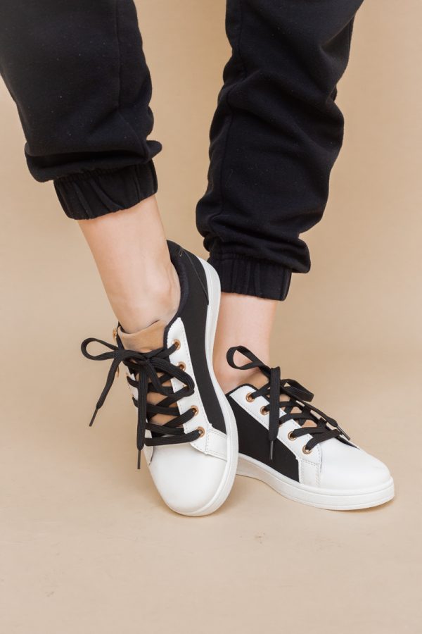 Pantofi damă sport casual piele ecologică Negru (BS292EV2401659) 119