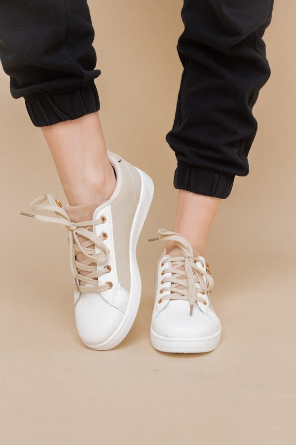 Pantofi damă sport casual piele ecologică Bej (BS292EV2401661) 119
