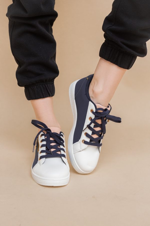Pantofi damă sport casual piele ecologică Bleumarin (BS292EV2401660) 123