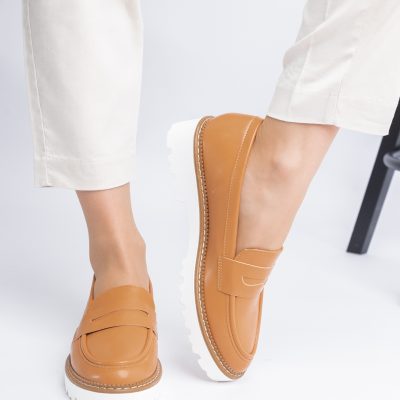 Mocasini damă casual piele ecologică Maro (BS1722G2401662)