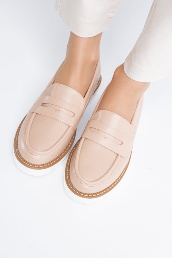 Mocasini damă casual piele ecologică Bej (BS1722G2401663) 123