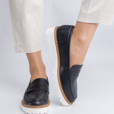 Mocasini damă casual piele ecologică Negru (BS1722G2401665)