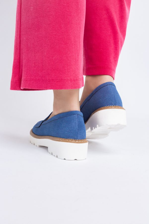Mocasini damă casual piele ecologică aspect denim Bleumarin (BS1720G2401670) 125