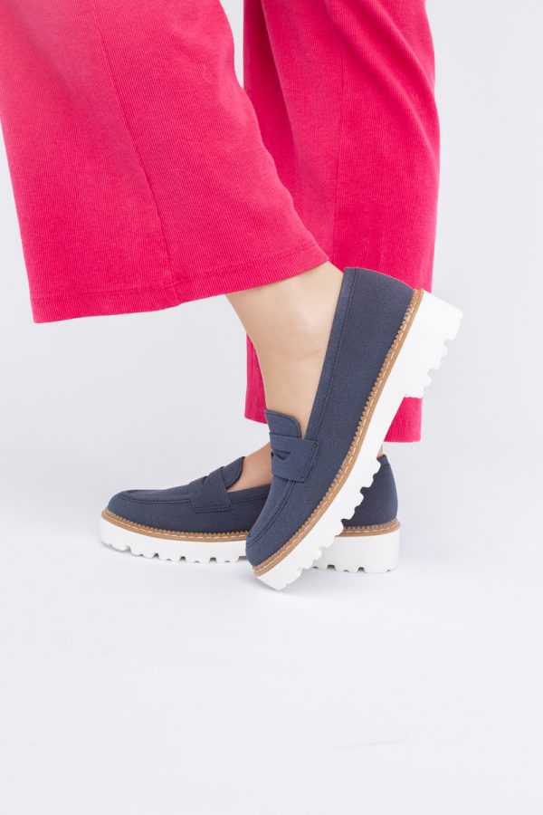 Mocasini damă casual piele ecologică aspect denim Negru (BS1720G2401671) 119