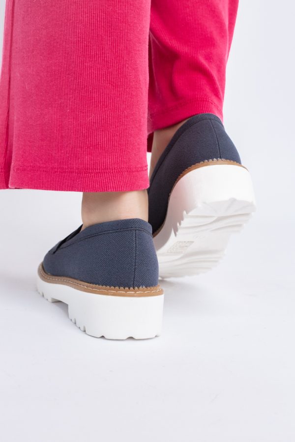 Mocasini damă casual piele ecologică aspect denim Negru (BS1720G2401671) 121