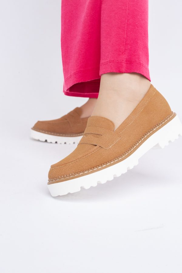 Mocasini damă casual piele ecologică aspect denim Maro (BS1720G2401674) 121
