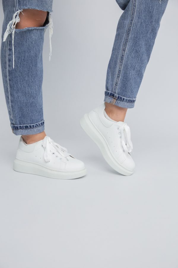 Pantofi damă sport casual piele ecologică Alb (BS632BO2401626) 119