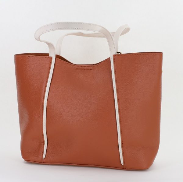 Geantă damă mini shopper piele ecologică maro Lulu Castagnette BS24010P2401006 122