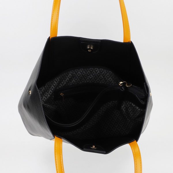 Geantă damă mini shopper piele ecologică neagră Lulu Castagnette BS24010P2401004 120