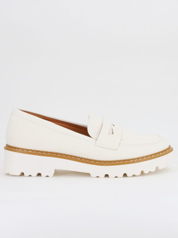 Mocasini damă casual piele ecologică aspect denim Bej (BS1720G2401672) 124