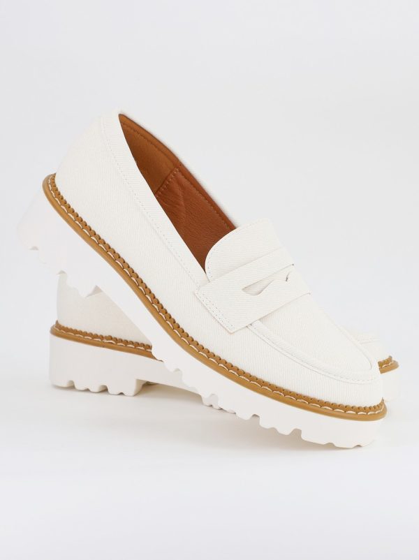Mocasini damă casual piele ecologică aspect denim Bej (BS1720G2401672) 122