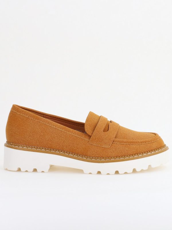 Mocasini damă casual piele ecologică aspect denim Maro (BS1720G2401674) 125