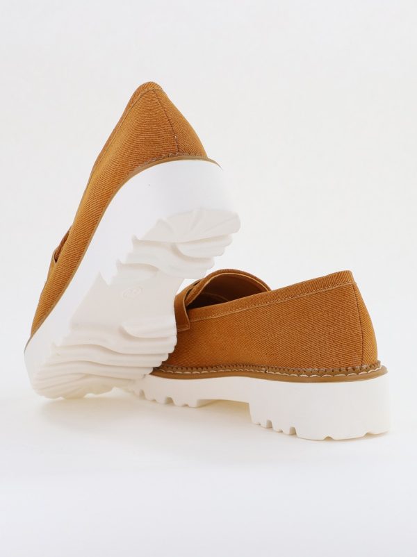 Mocasini damă casual piele ecologică aspect denim Maro (BS1720G2401674) 120