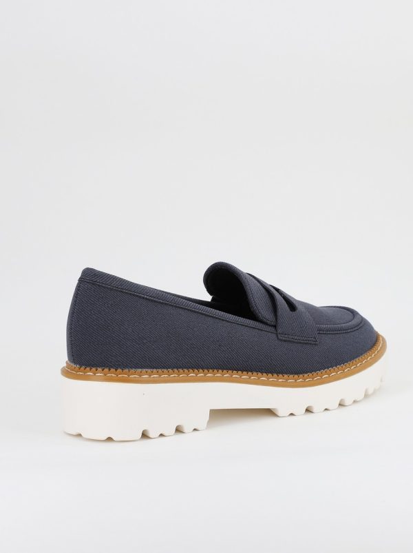 Mocasini damă casual piele ecologică aspect denim Negru (BS1720G2401671) 125