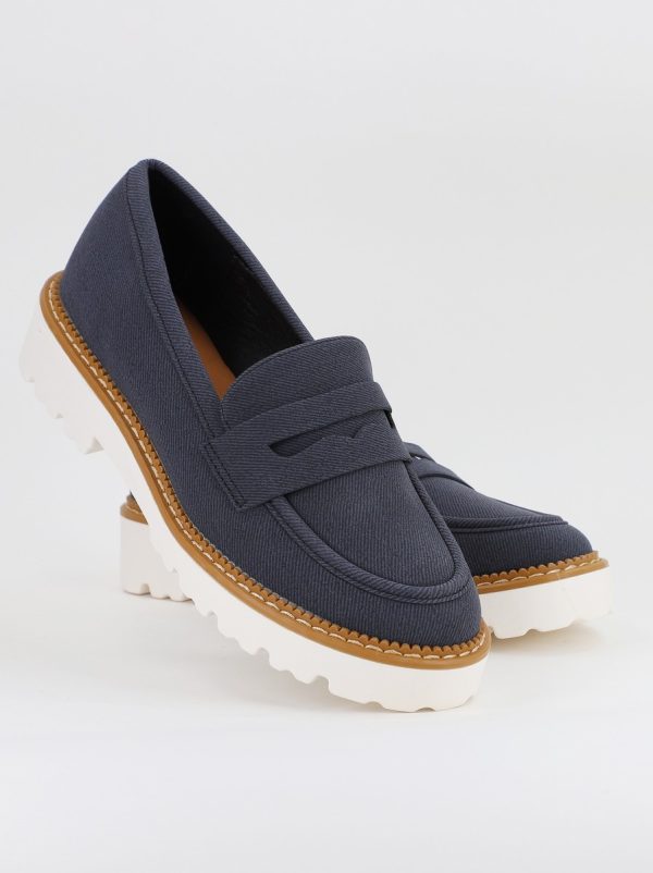 Mocasini damă casual piele ecologică aspect denim Negru (BS1720G2401671) 122