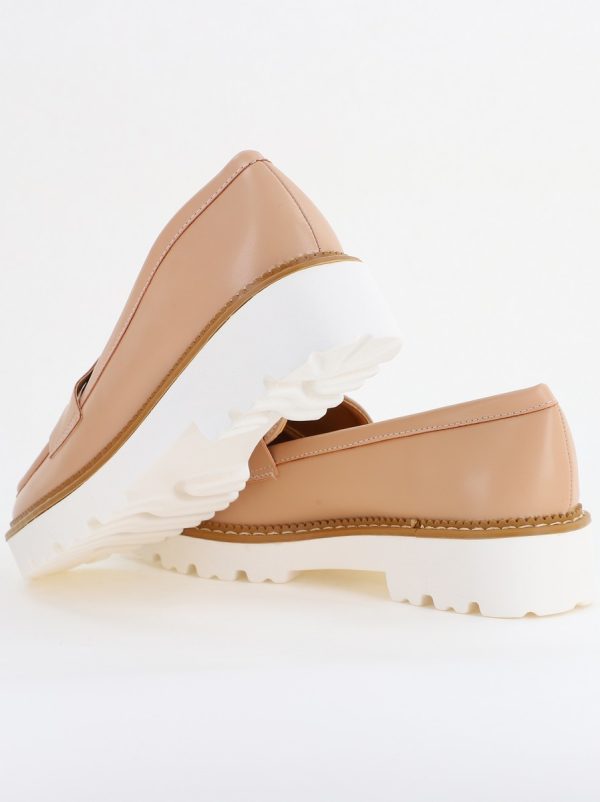 Mocasini damă casual piele ecologică Bej (BS1722G2401663) 124