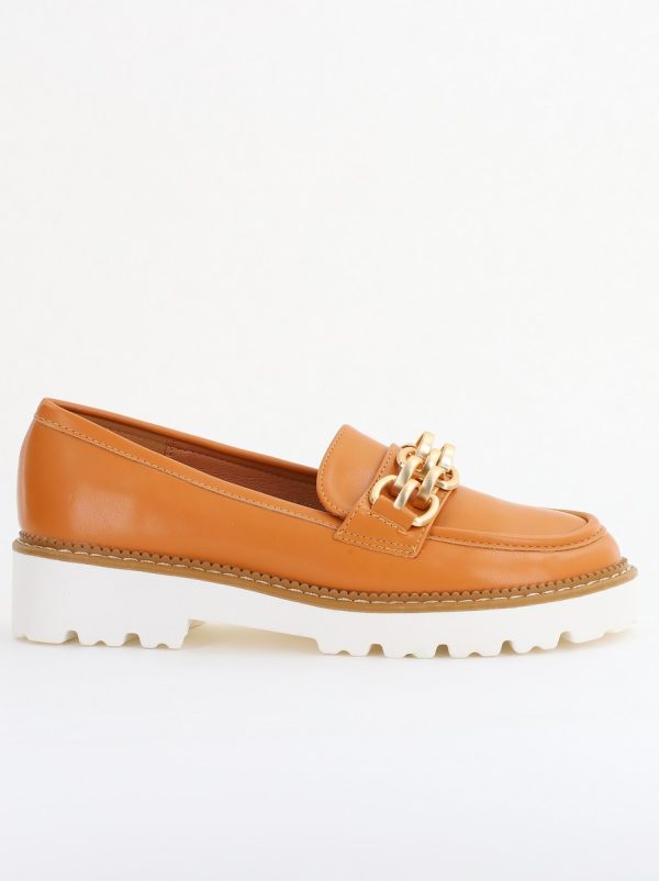 Mocasini damă casual piele ecologică cu elemente metalice Maro(BS1723G2401669) 120