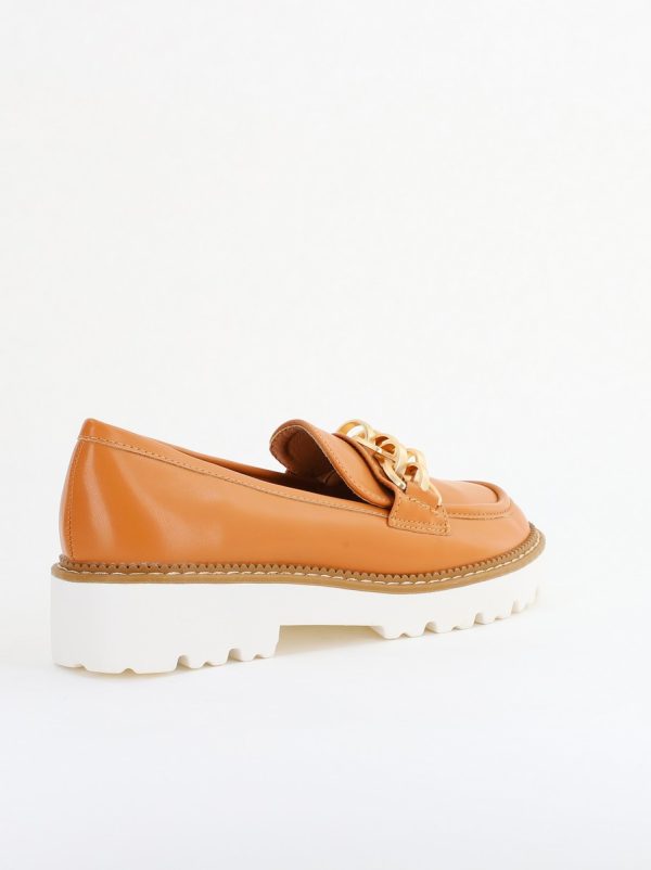 Mocasini damă casual piele ecologică cu elemente metalice Maro(BS1723G2401669) 124