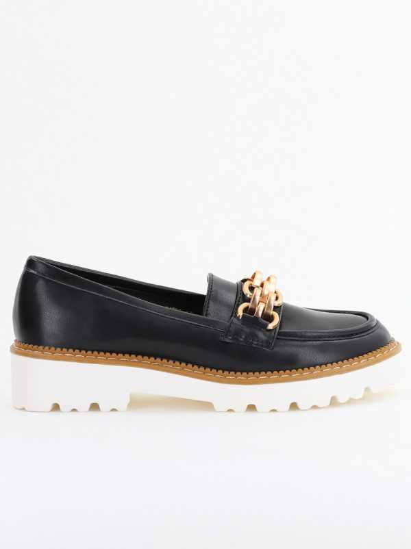 Mocasini damă casual piele ecologică cu elemente metalice Negru (BS1723G2401667) 120