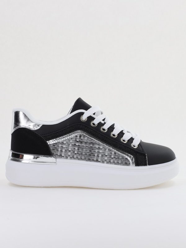 Pantofi damă sport casual piele ecologică Negru (BS329EV2401644) 120