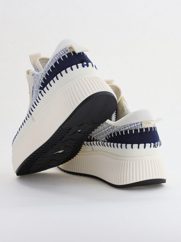 Pantofi damă sport piele ecologică si textil Bleumarin Bej (BS288EV2401636) 125
