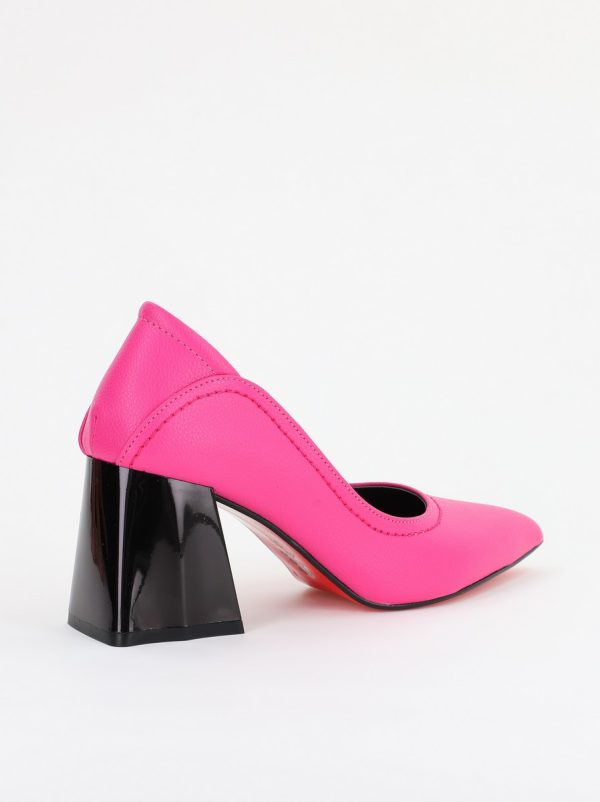 Pantofi Dama Toc Piele Ecologica fuchsia (BS2001D2401613) 124