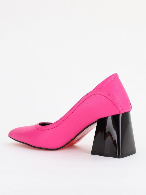 Pantofi Dama Toc Piele Ecologica fuchsia (BS2001D2401613) 126