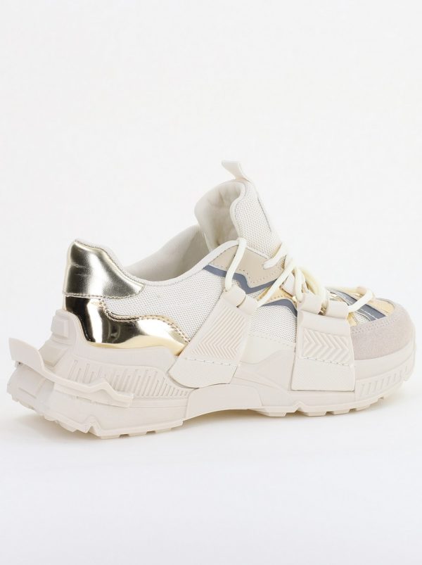 Pantofi sport damă cu elemente design reflectorizante Bej (BS302EV2401623) 125
