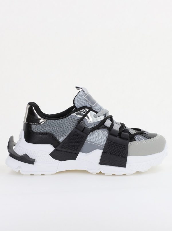 Pantofi sport damă cu elemente design reflectorizante Gri (BS302EV2401621) 124