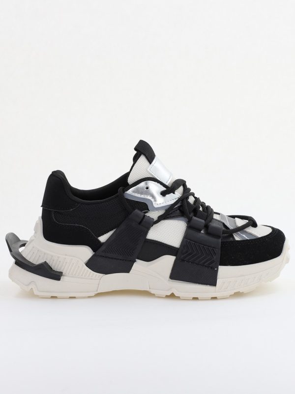 Pantofi sport damă cu elemente design reflectorizante Negru (BS302EV2401625) 124