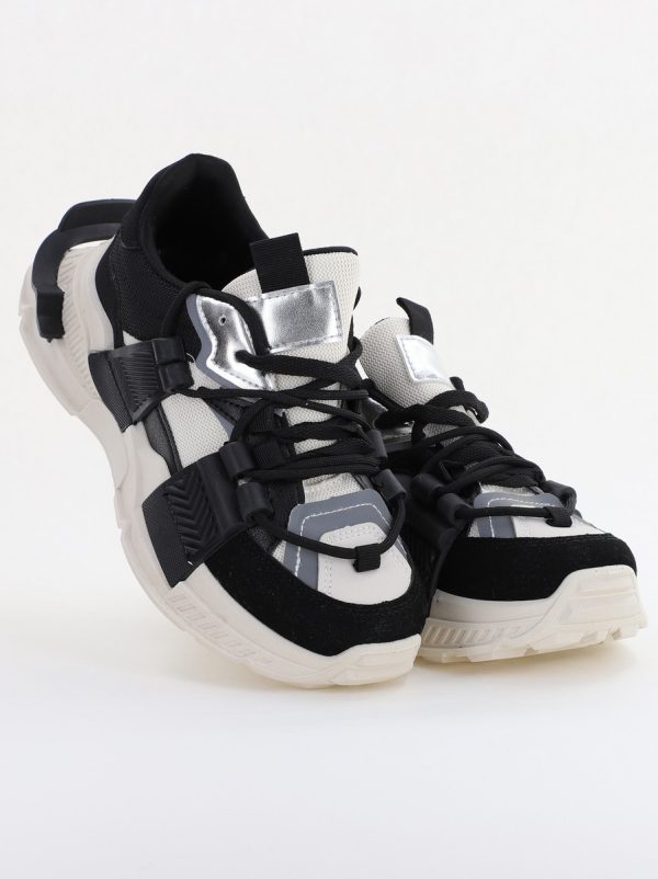 Pantofi sport damă cu elemente design reflectorizante Negru (BS302EV2401625) 122