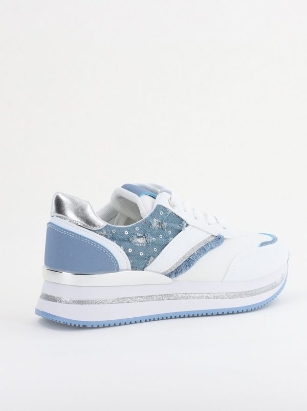 Pantofi sport damă piele ecologică și material textil Albastru (BS305EV2401632) 126