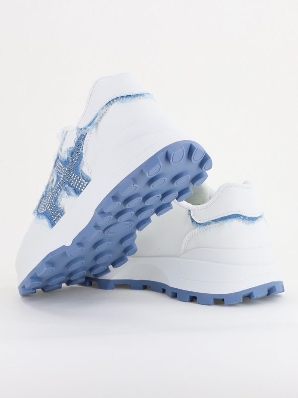 Pantofi sport damă piele ecologică și material textil Albastru (BS308EV2401639) 120