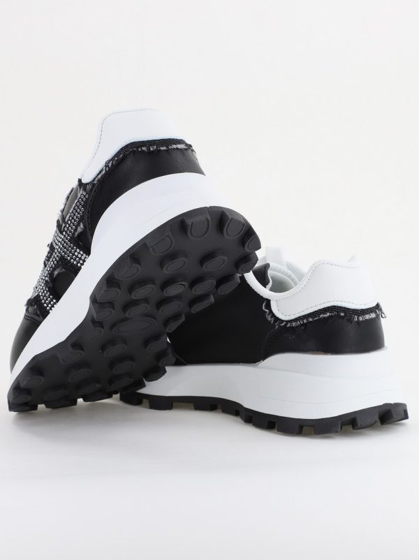 Pantofi sport damă piele ecologică și material textil Negru (BS308EV2401640) 120