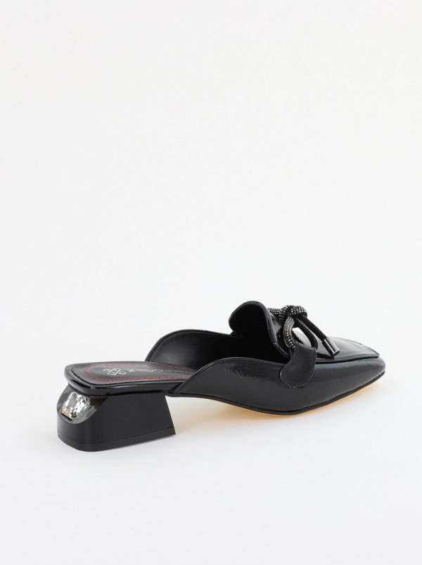 Saboti Toc Jos Eleganti Piele Ecologica Negru Lucios (BS415TR2401536) 121