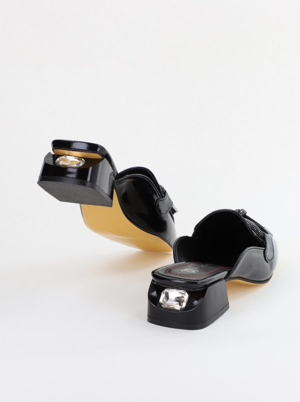 Saboti Toc Jos Eleganti Piele Ecologica Negru Lucios (BS415TR2401536) 122
