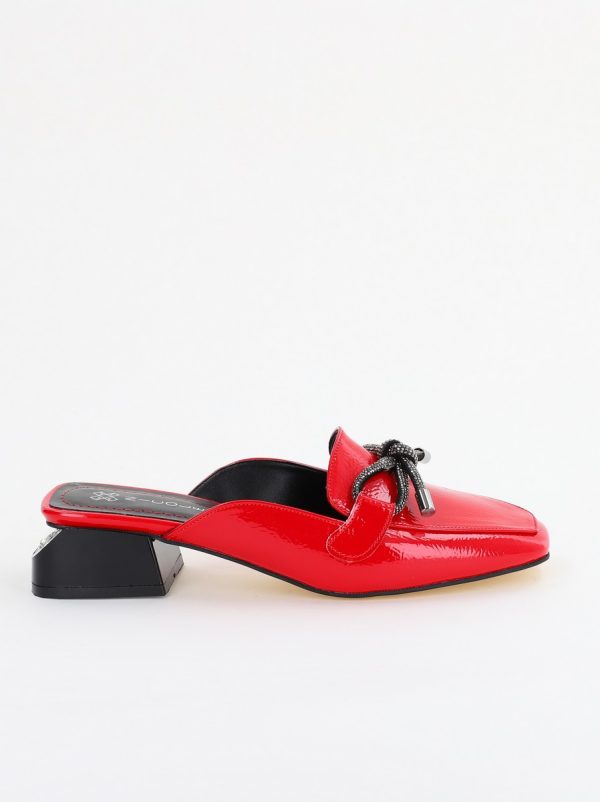 Saboti Toc Jos Eleganti Piele Ecologica Rosu Lucios (BS415TR2401541) 119