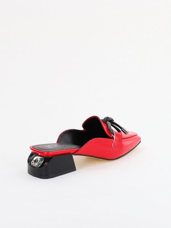 Saboti Toc Jos Eleganti Piele Ecologica Rosu Lucios (BS415TR2401541) 121